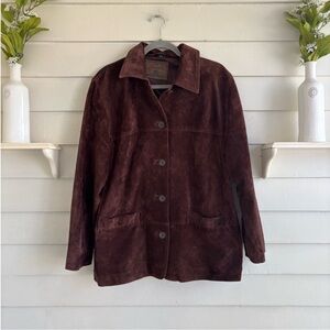 Suede Leather Chocolate Brown Jacket